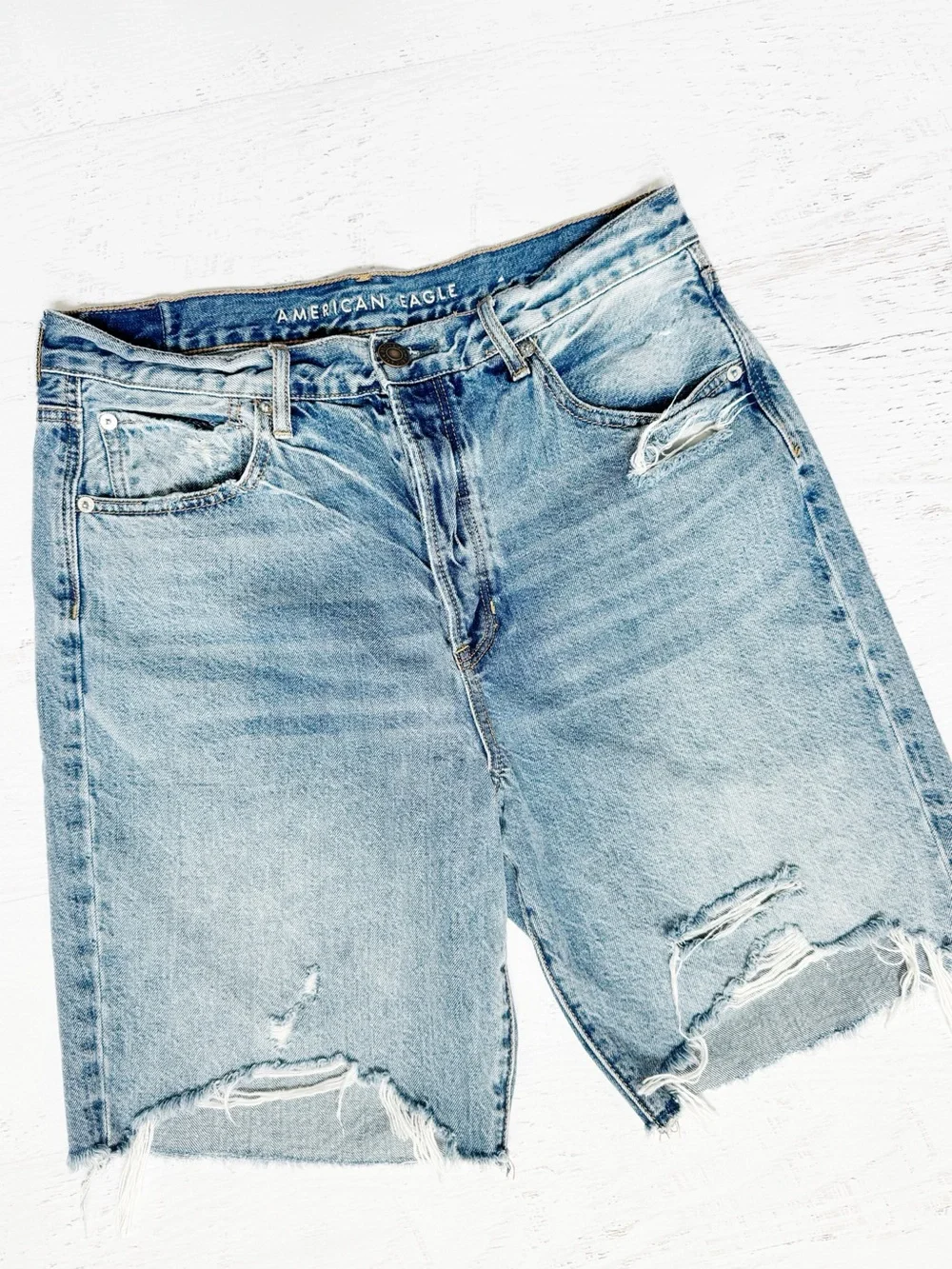 American Eagle Long Denim Shorts Size 10